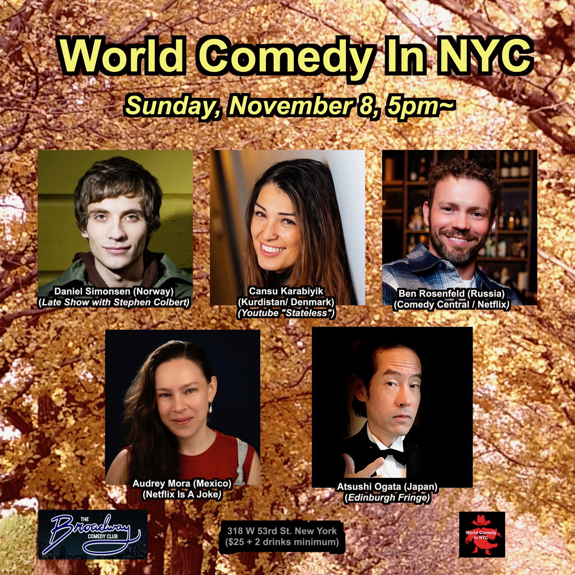 World Comedy in NYC at Broadway Comedy Club
