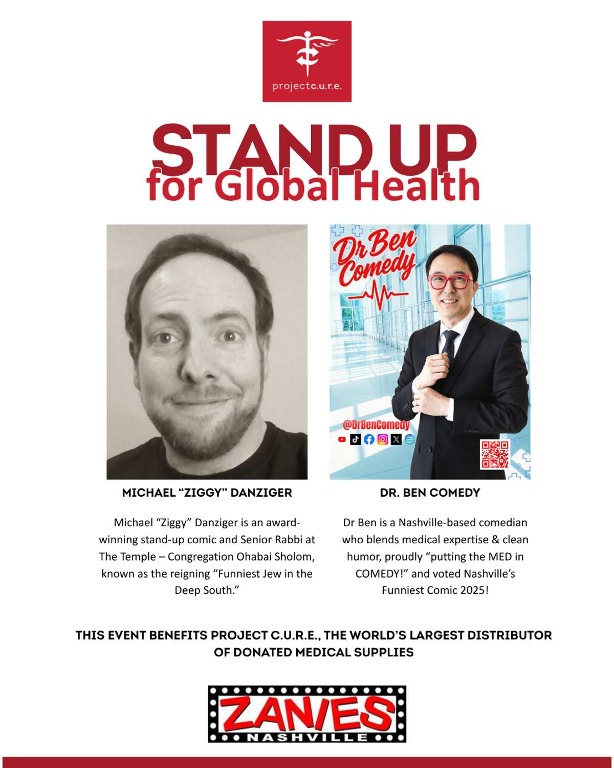Stand-Up For Global Health at Zanies Comedy Club Nashville