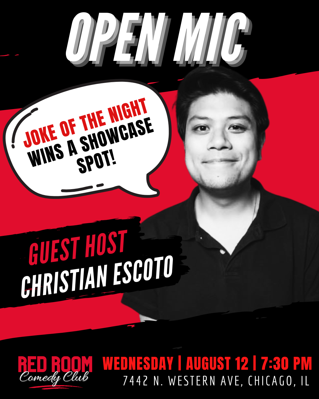 RED ROOM OPEN MIC at RED ROOM Comedy Club
