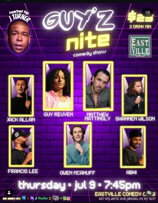 Guy'z Nite at Eastville Comedy Club
