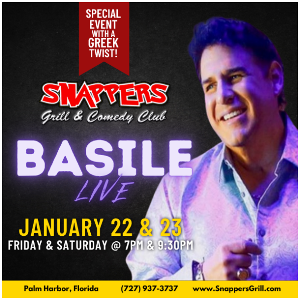 Basile LIVE Comedy at Snappers Palm Harbor