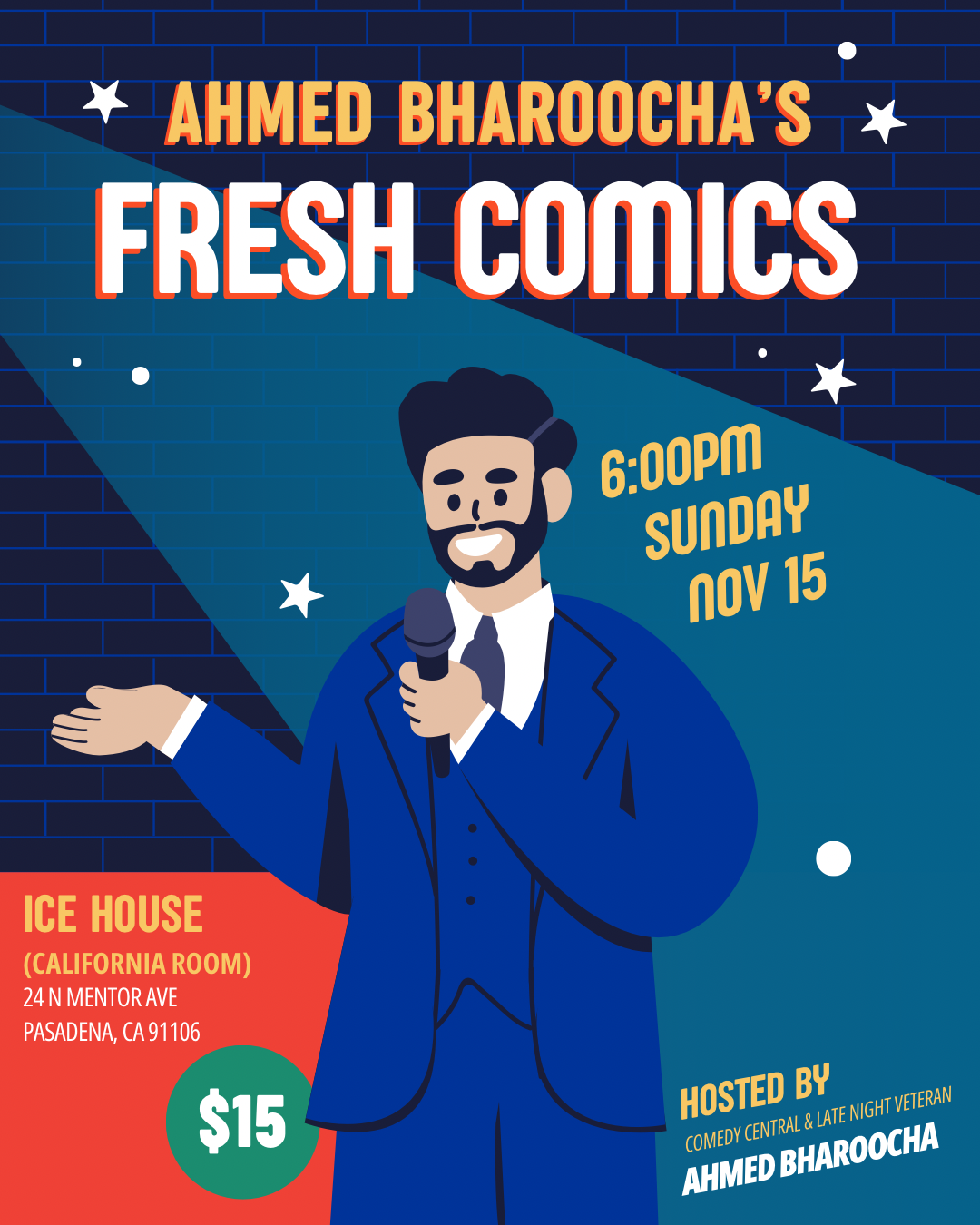 Ahmed Bharoocha’s Fresh Comics at The Ice House