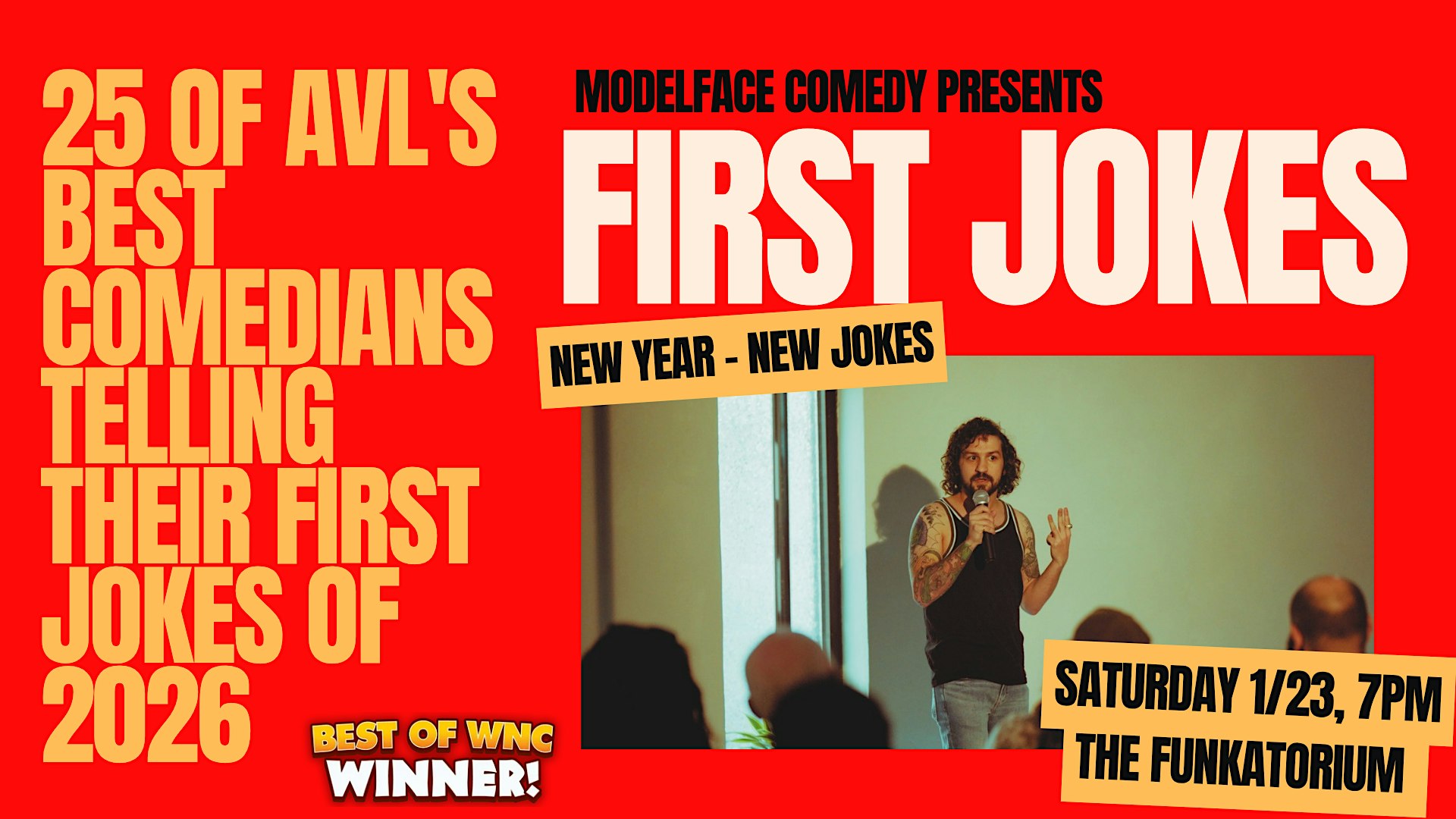 First Jokes at Modelface Comedy