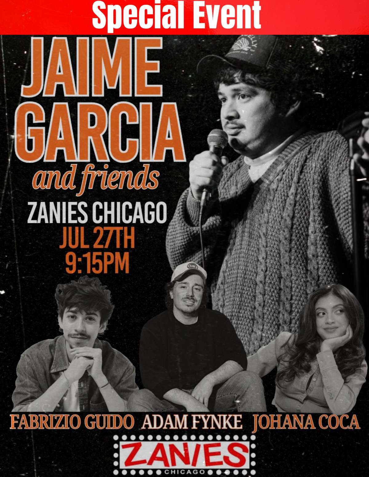 Jaime Garcia & Friends at Zanies Comedy Club Chicago