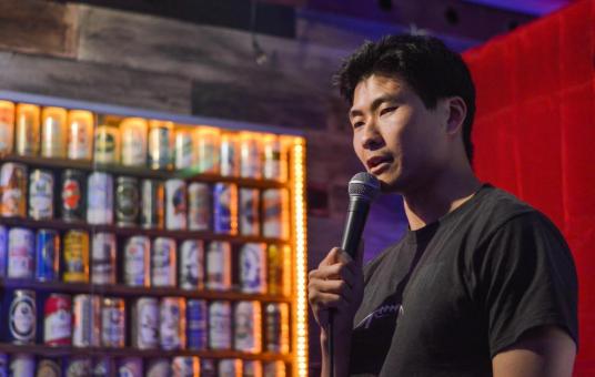 Calise Hawkins, Caitlin Peluffo, Alvin Kuai, James Goff at New York Comedy Club East Village