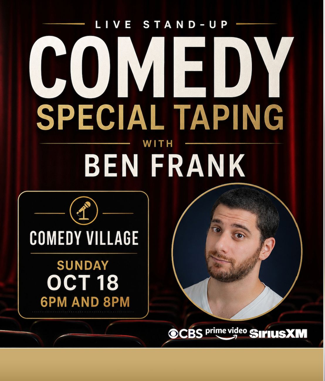 Comedy Special with Ben Frank at Comedy Village