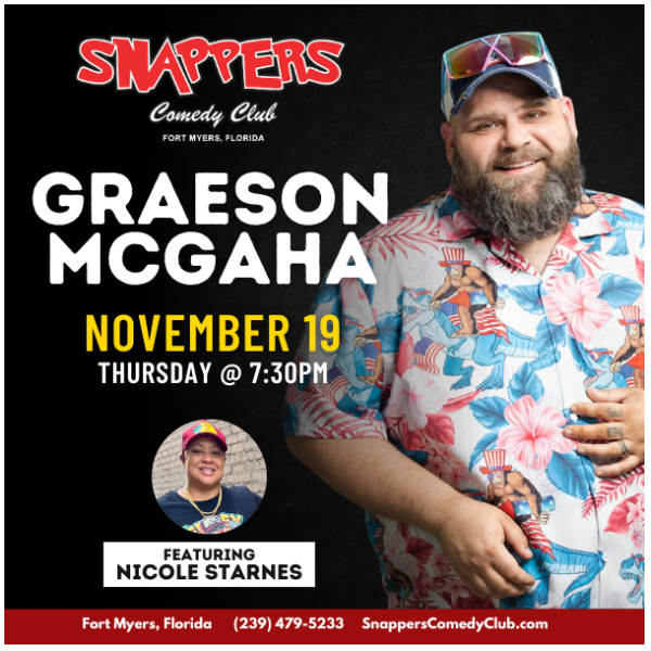 Graeson McGaha at Snappers Comedy Club Fort Myers