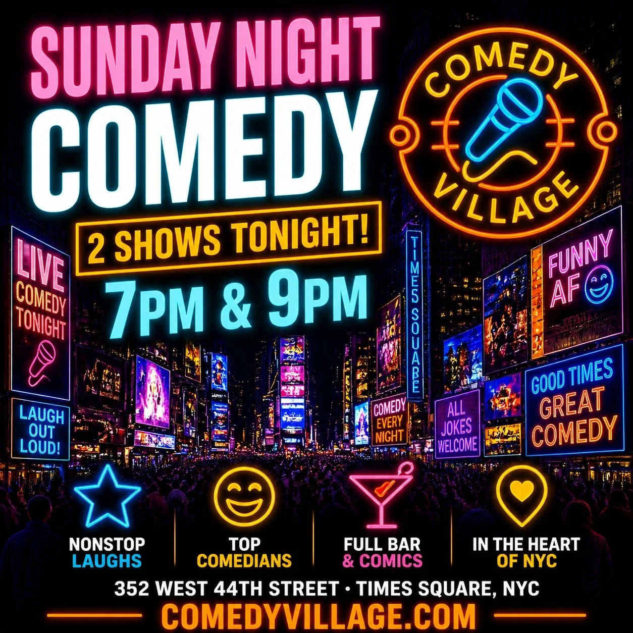 Sunday Night Comedy at Comedy Village
