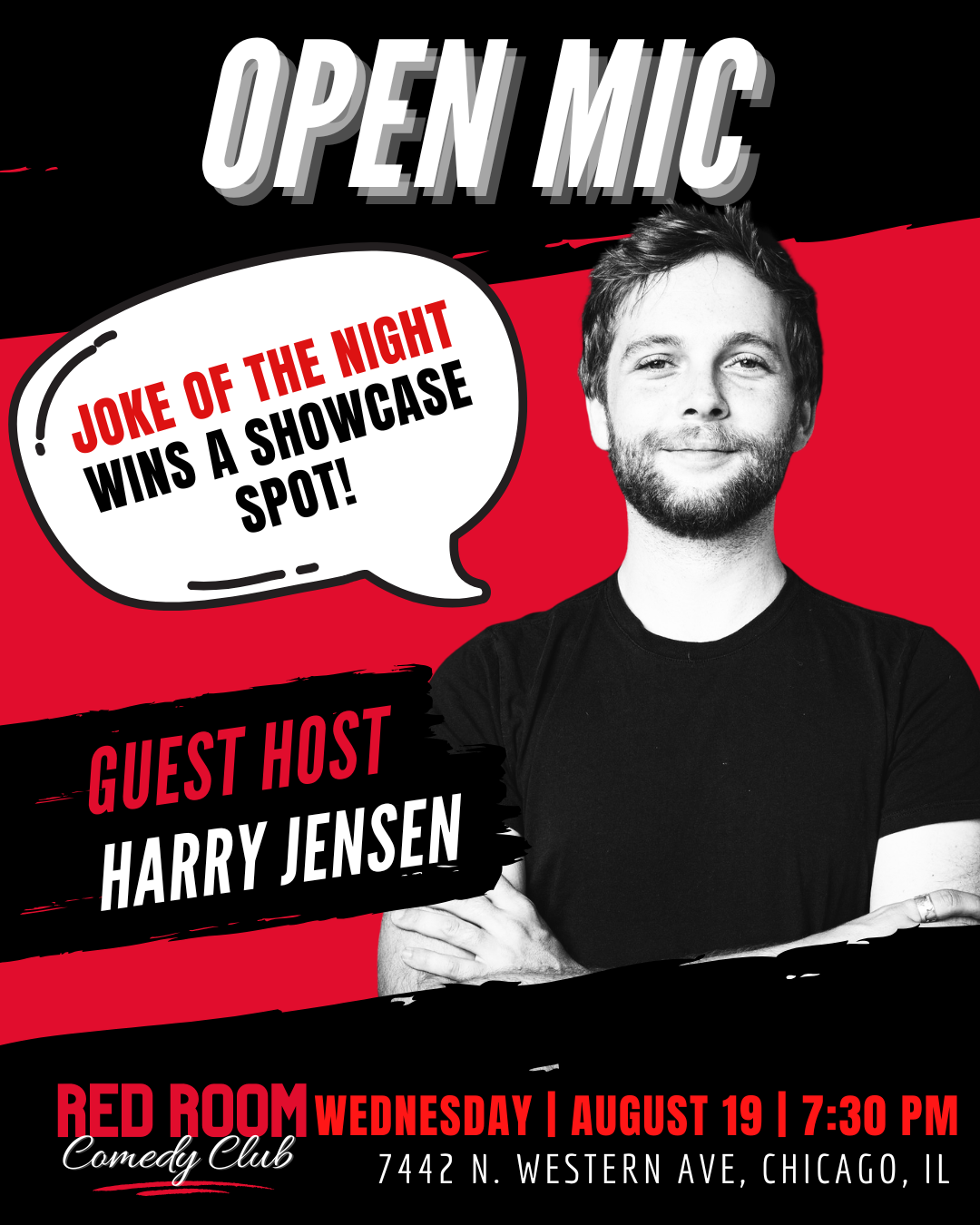 RED ROOM OPEN MIC at RED ROOM Comedy Club