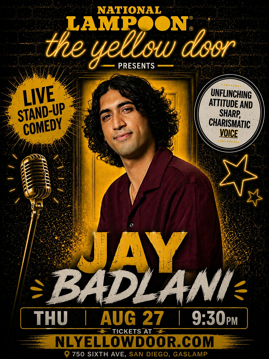 Jay Badlani at National Lampoon: The Yellow Door