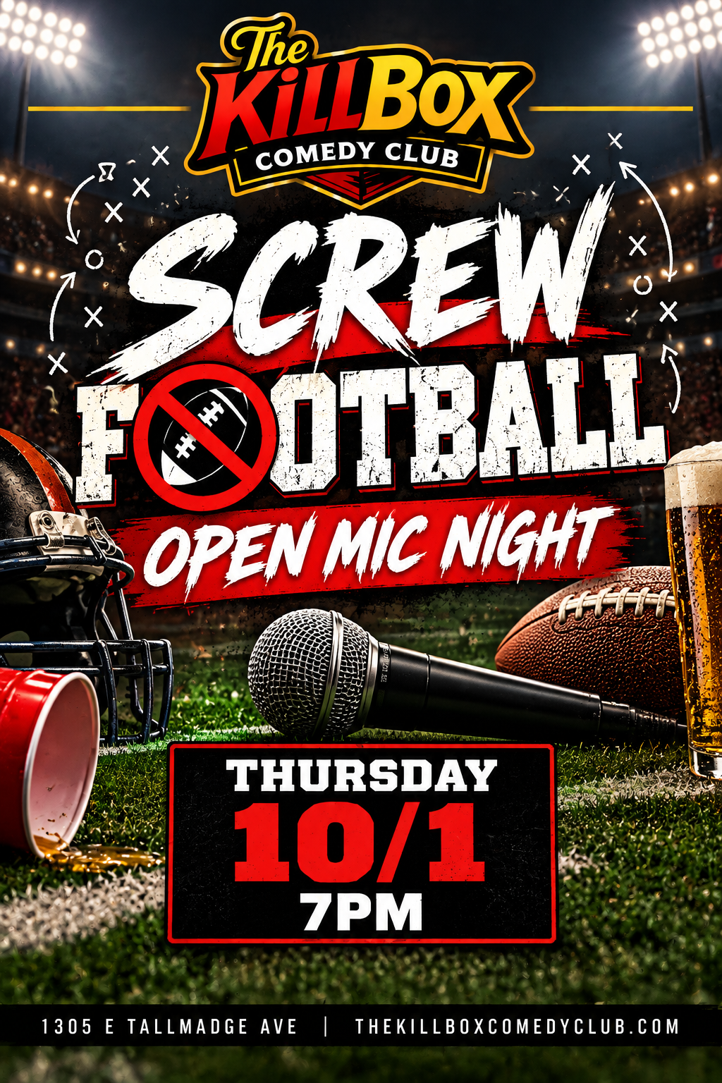 Screw Football Open Mic Night at The KillBox Comedy Club