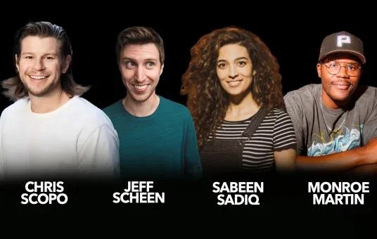 Monroe Martin, Chris Scopo, Sabeen Sadiq, Jeff Scheen at New York Comedy Club Stamford