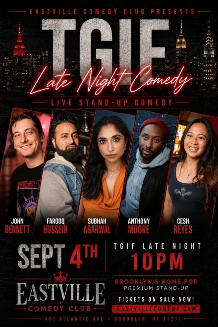 TGIF Late Night Comedy at Eastville Comedy Club