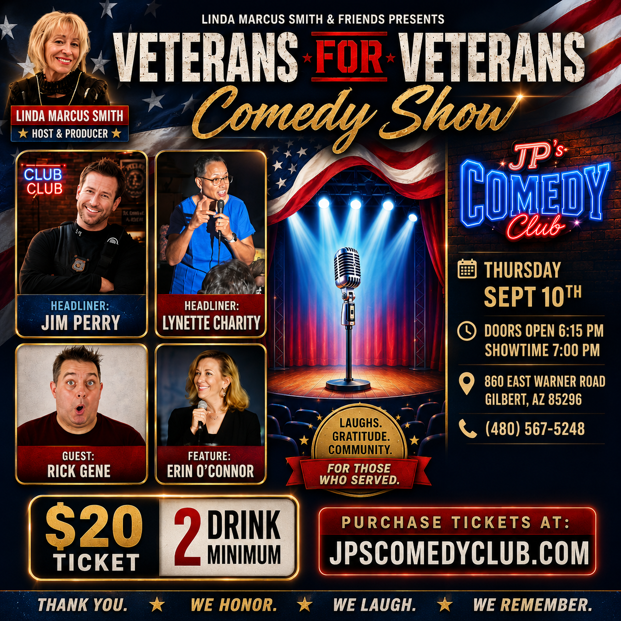 Veterans for Veterans Comedy Show at JP's Comedy Club