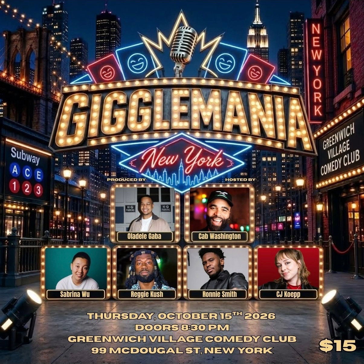 Gigglemania New York at Greenwich Village Comedy Club