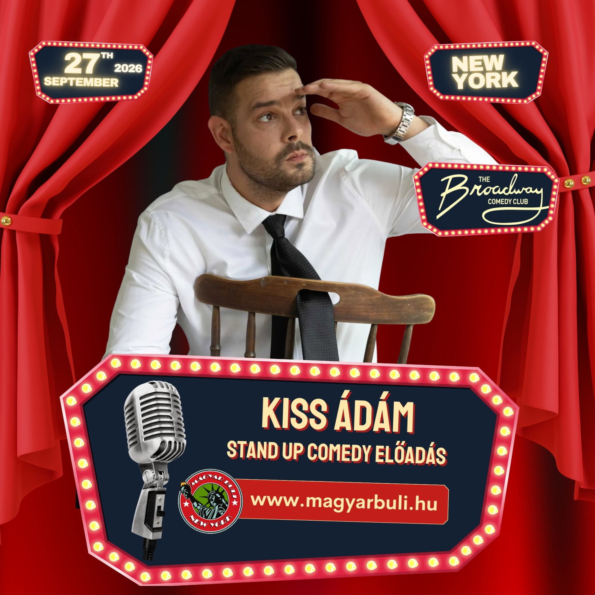 Kiss Ádám Stand Up Comedy Előadás at Broadway Comedy Club