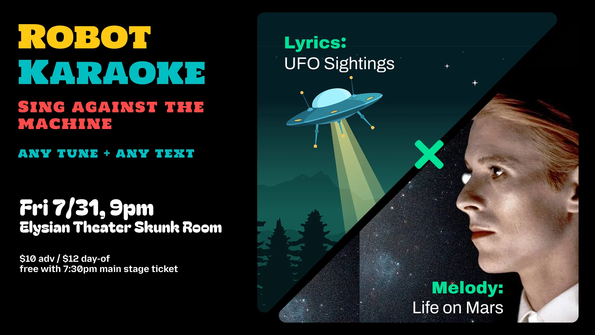 Robot Karaoke at The Elysian Theater
