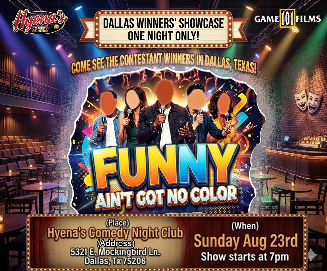 Funny Ain't Got No Color Comedy Show at Hyena's Comedy Night Club Dallas