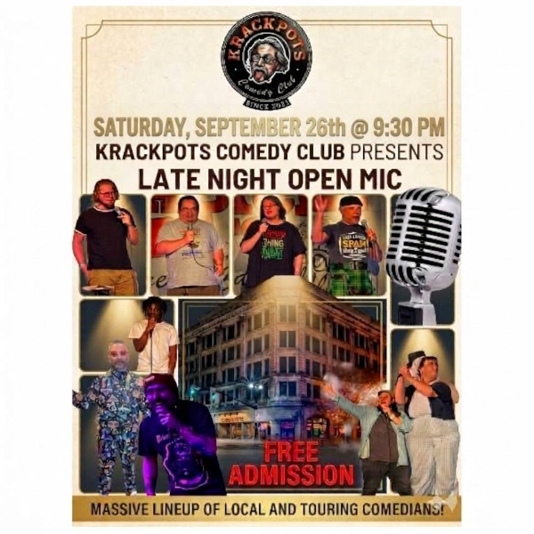 Late Night Open Mic at Krackpots Comedy Club