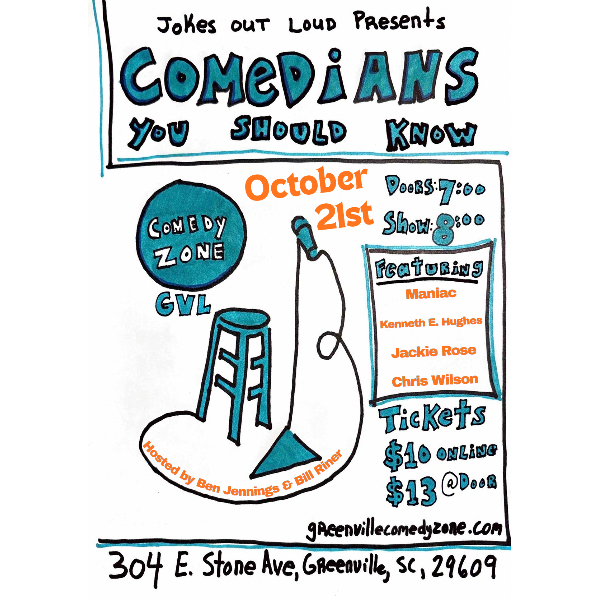 Comedians You Should Know at The Comedy Zone Greenville
