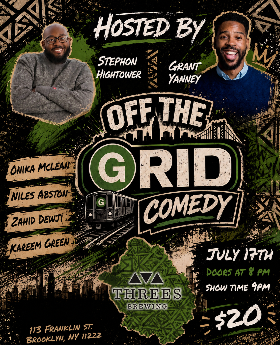 Off the Grid Comedy Show at Threes Brewing Greenpoint