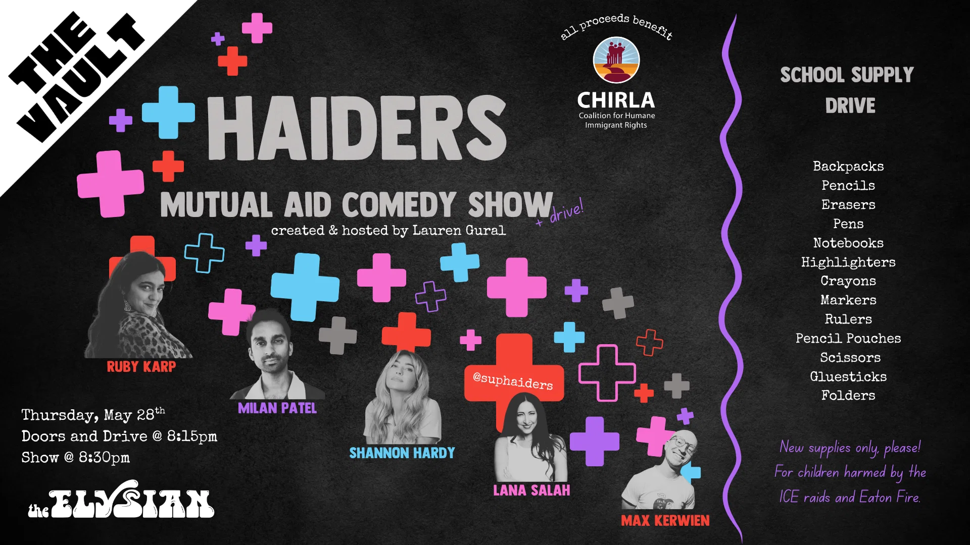 Haiders Mutual Aid Comedy Show at The Elysian Theater