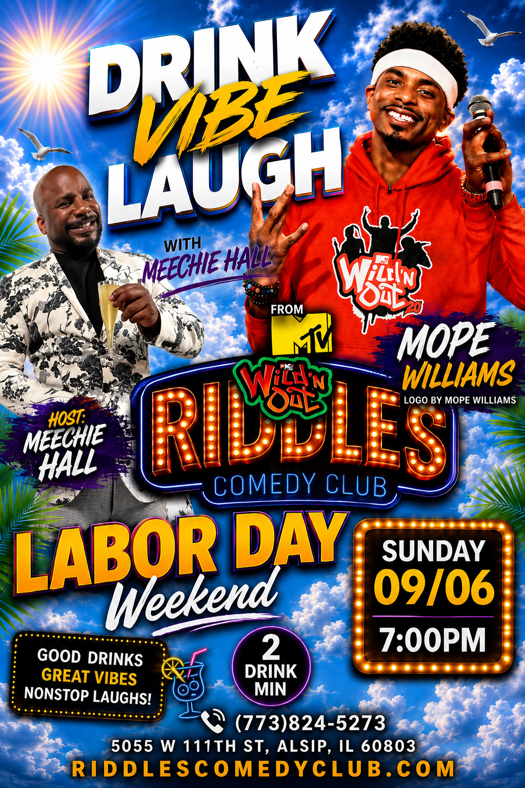 Get Wild With Mope Williams at Riddles Comedy Club