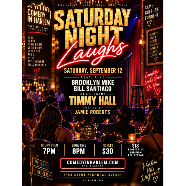 Saturday Night Laughs at Comedy in Harlem