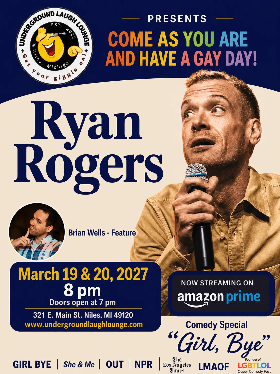 Gay Day with Ryan Rogers at Underground Laugh Lounge