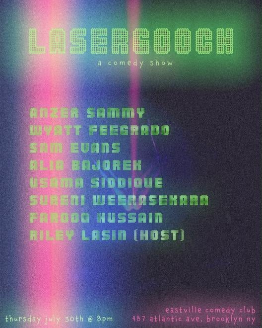 Lasergooch! at Eastville Comedy Club