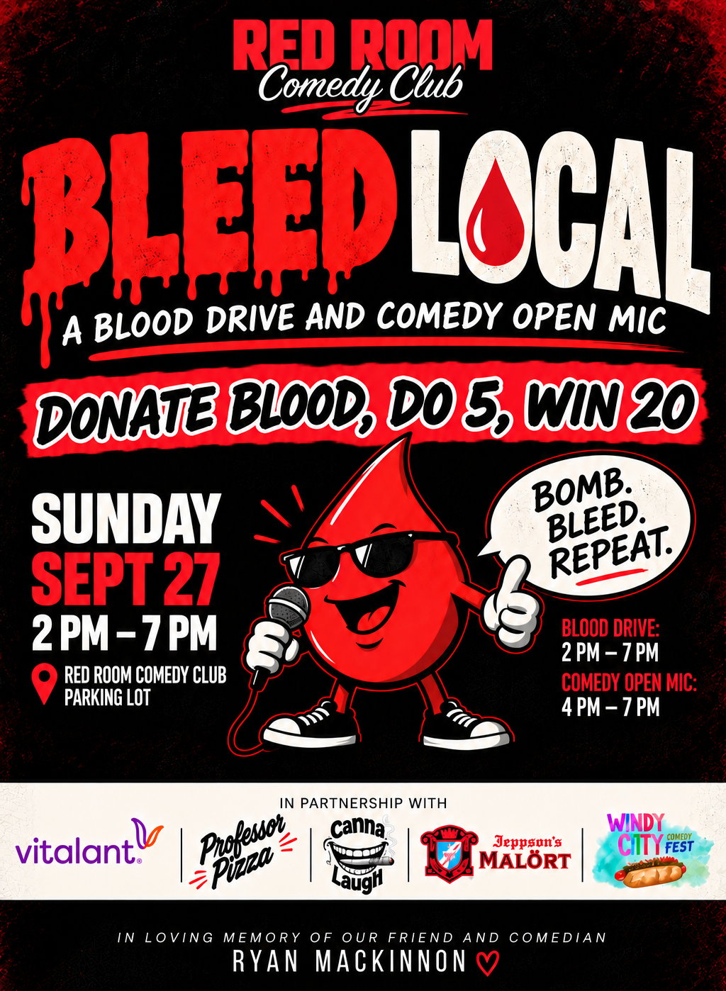 BLEED LOCAL at RED ROOM Comedy Club