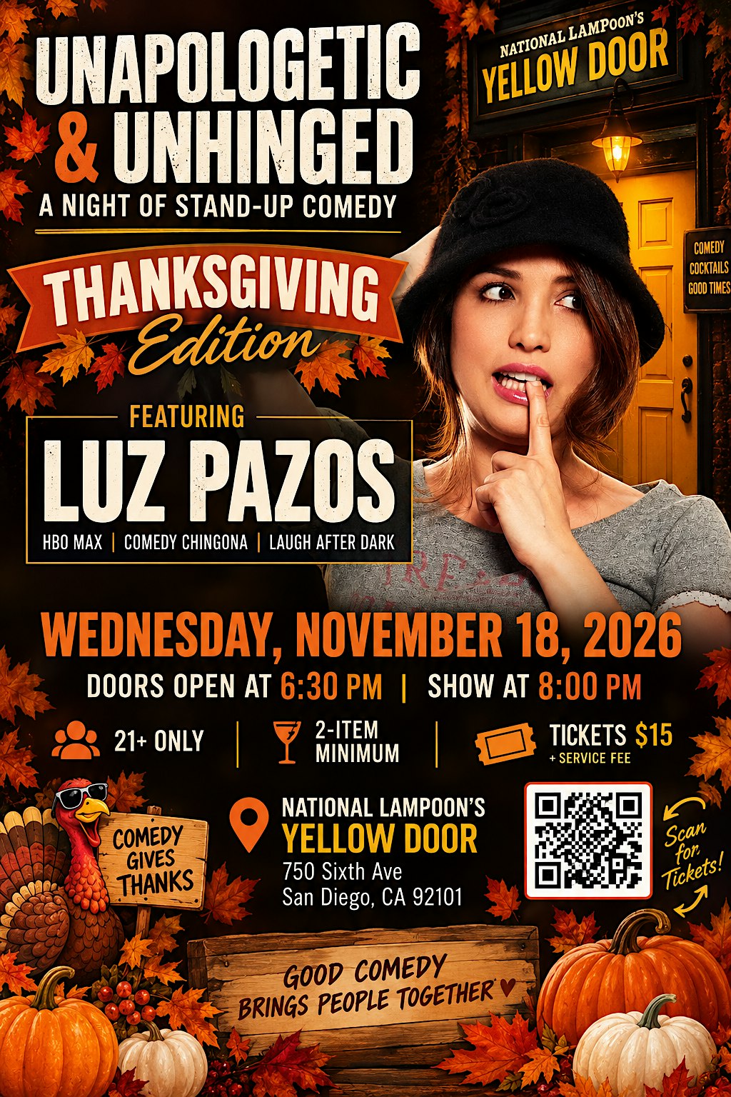 Unapologetic & Unhinged at National Lampoon: The Yellow Door