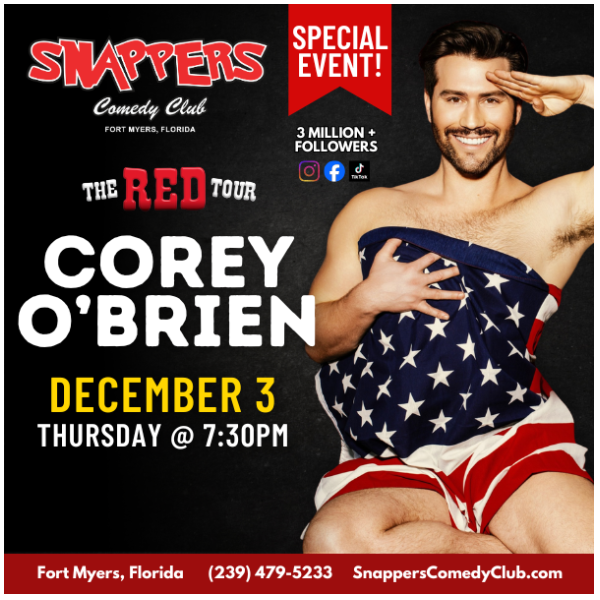 Corey O'Brien at Snappers Comedy Club Fort Myers