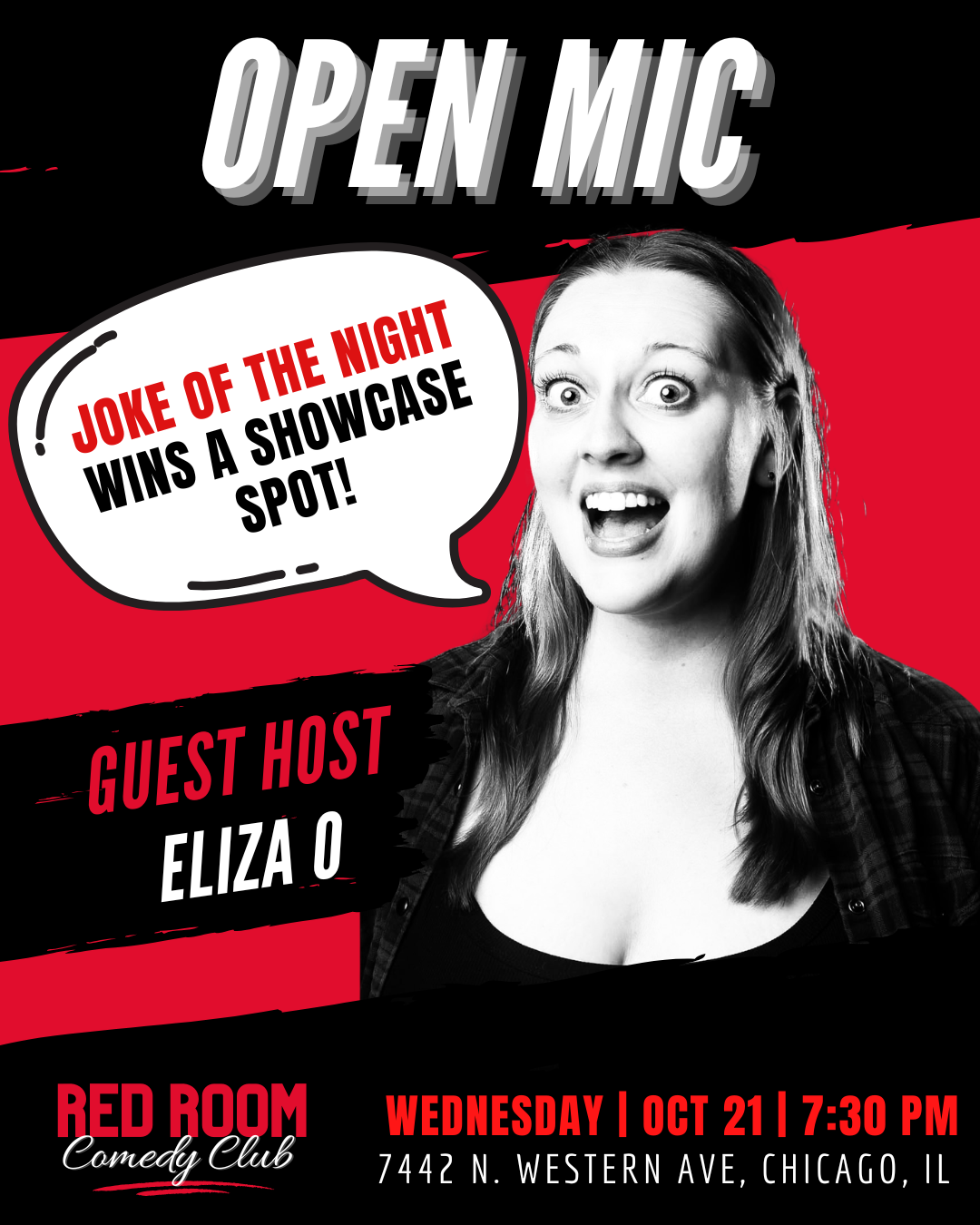 RED ROOM OPEN MIC at RED ROOM Comedy Club