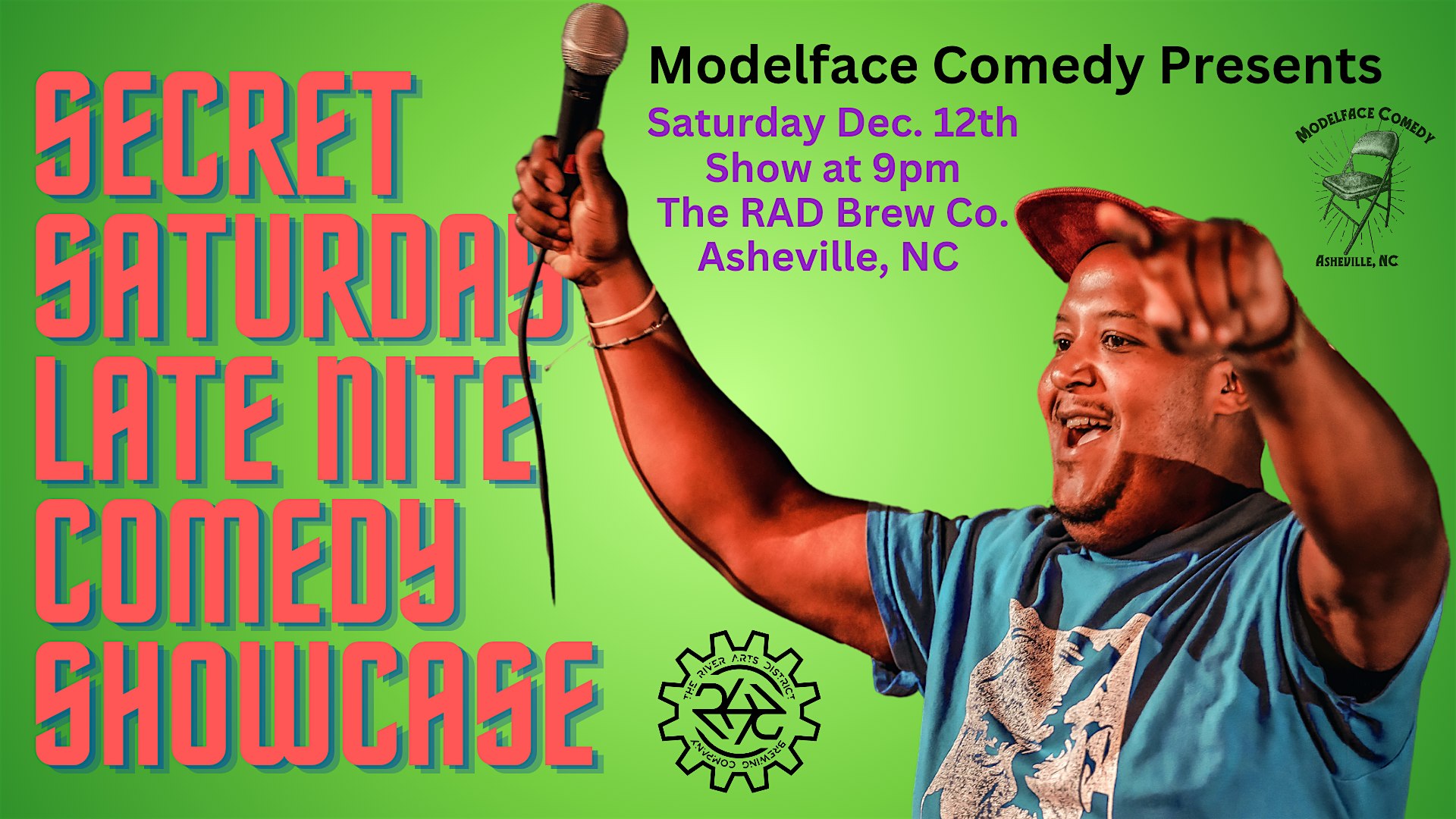 Secret Saturday Late Nite Comedy Showcase at Modelface Comedy