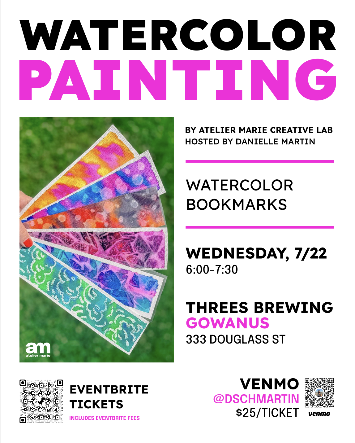 Paint & Sip Hosted by Danielle Martin at Threes Brewing Gowanus