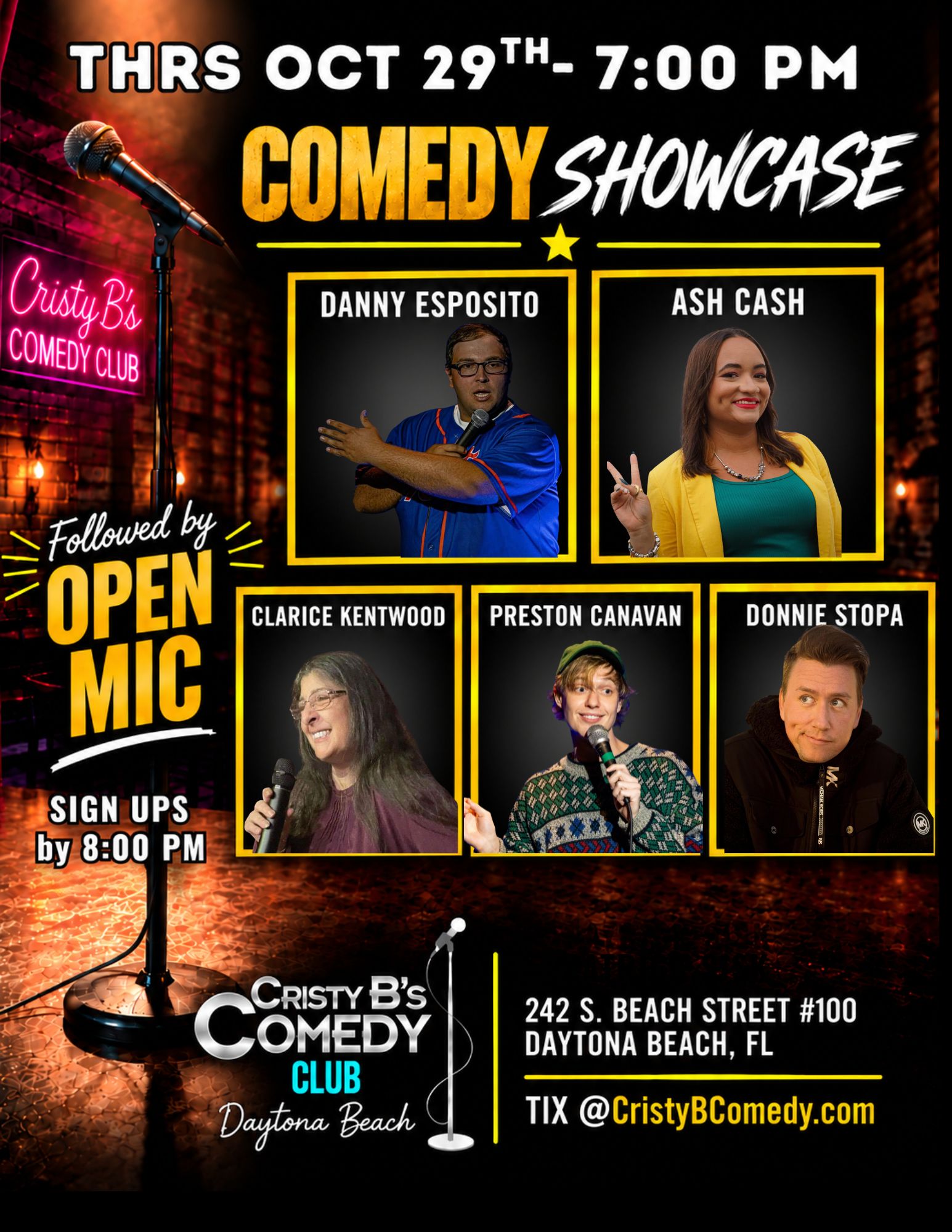 Comedy Showcase at Cristy B's Comedy Club