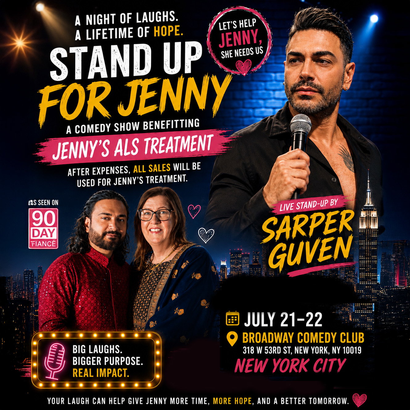 Stand Up for Jenny at Broadway Comedy Club