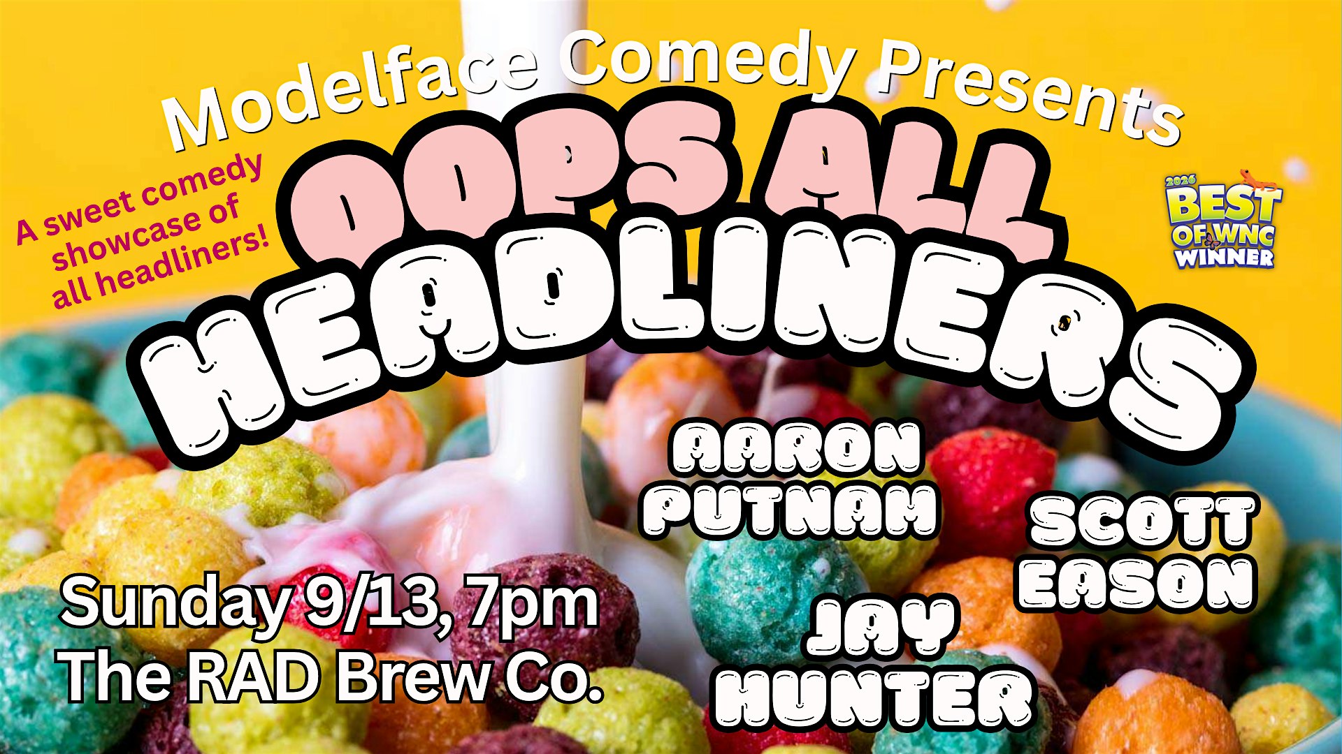Oops! All Headliners at Modelface Comedy