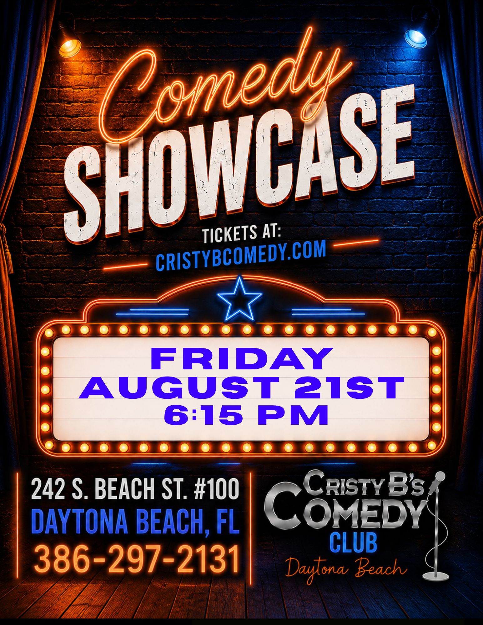Comedy Showcase at Cristy B's Comedy Club