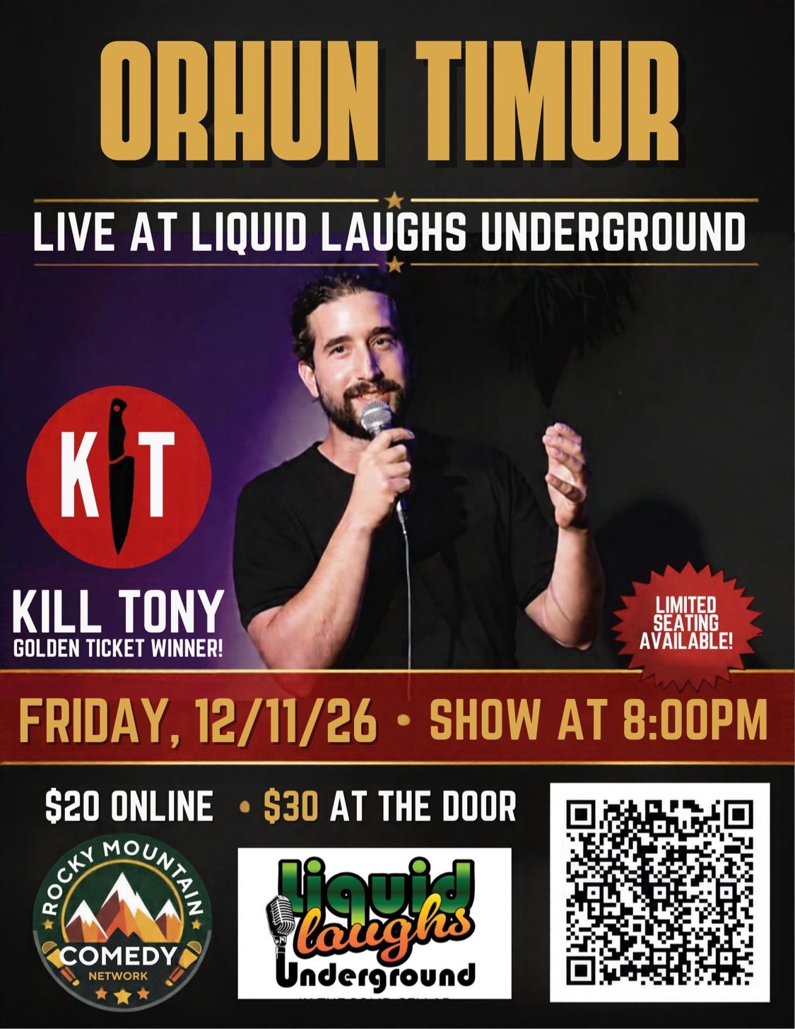 Orhun Timur Live at Liquid Laughs Underground at Liquid Laughs Comedy Club