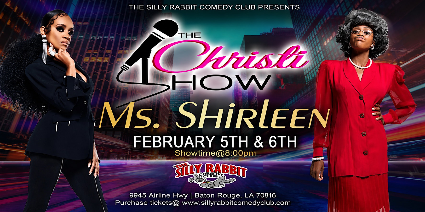 Ms. Shirleen at The Silly Rabbit Comedy Club