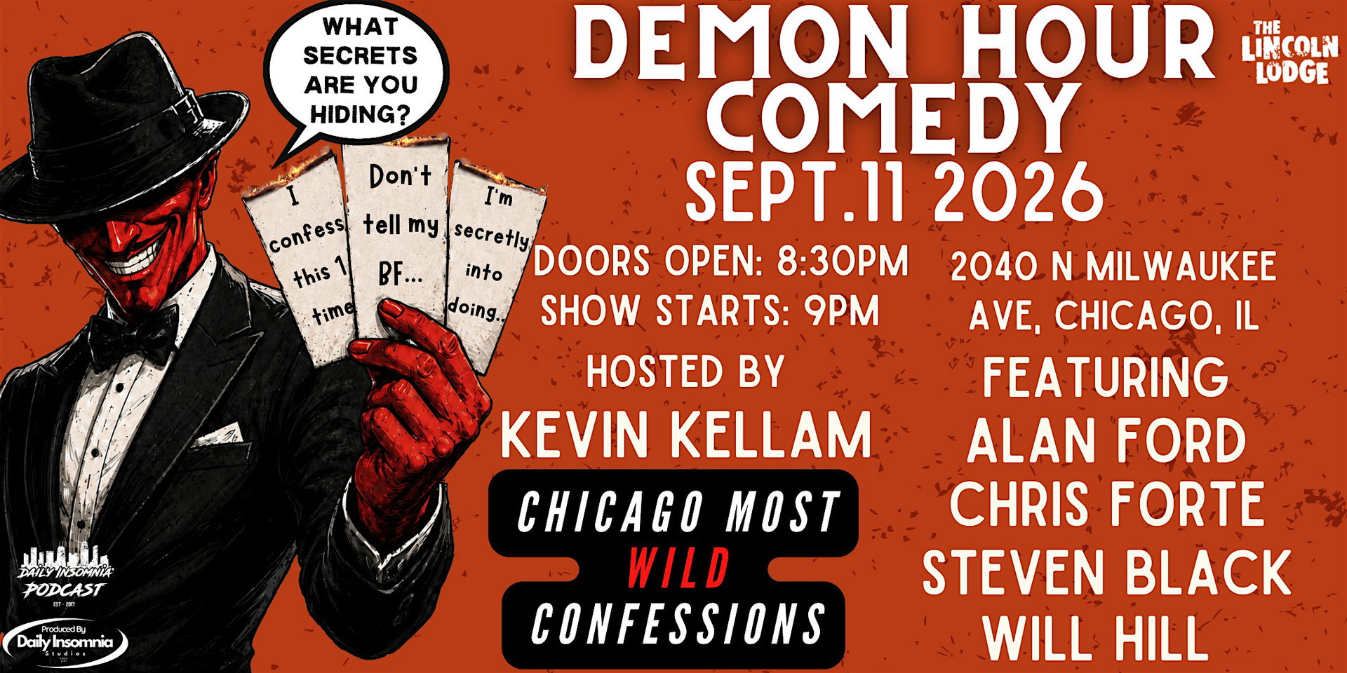 Demon Hour Comedy at The Lincoln Lodge