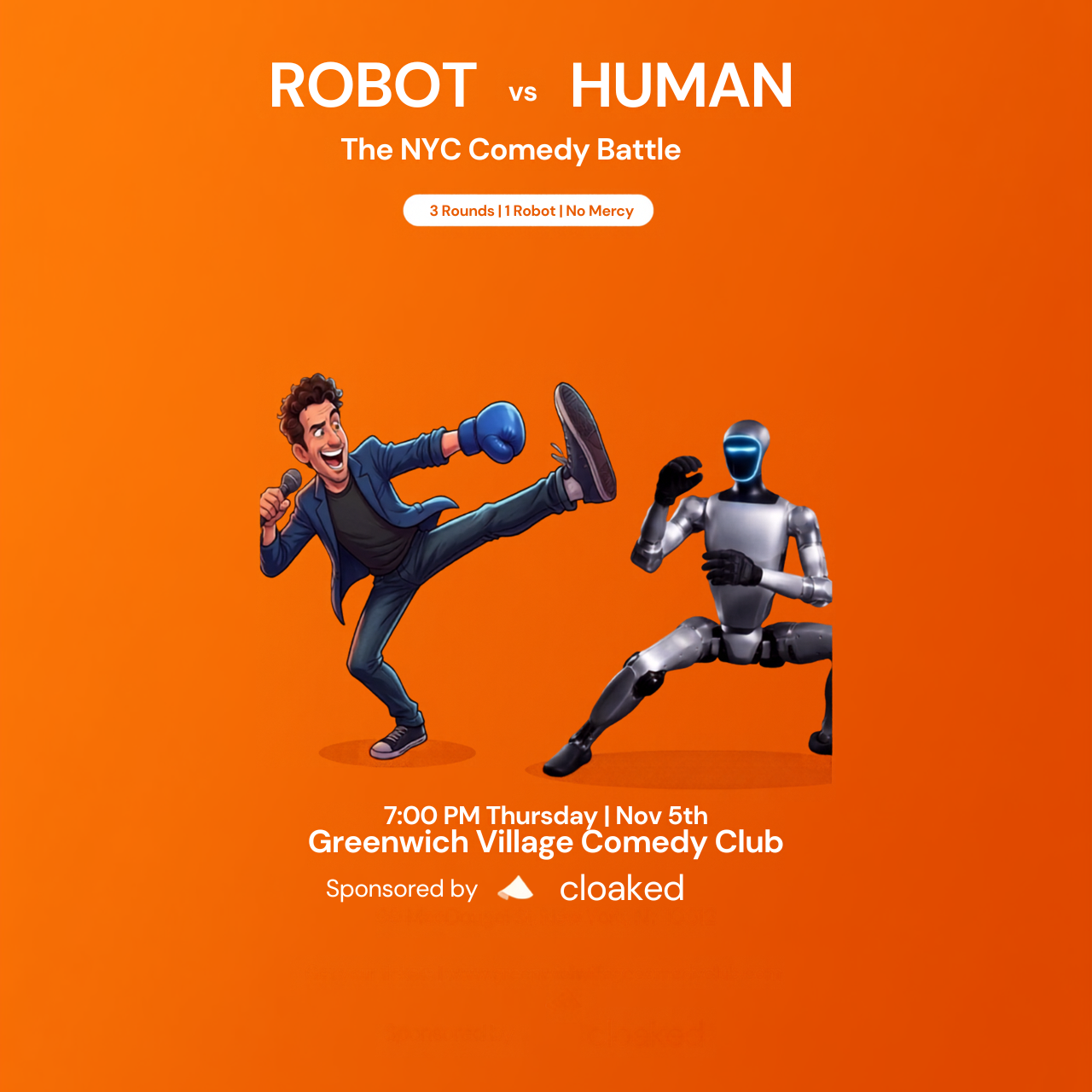 Robot vs. Human at Greenwich Village Comedy Club
