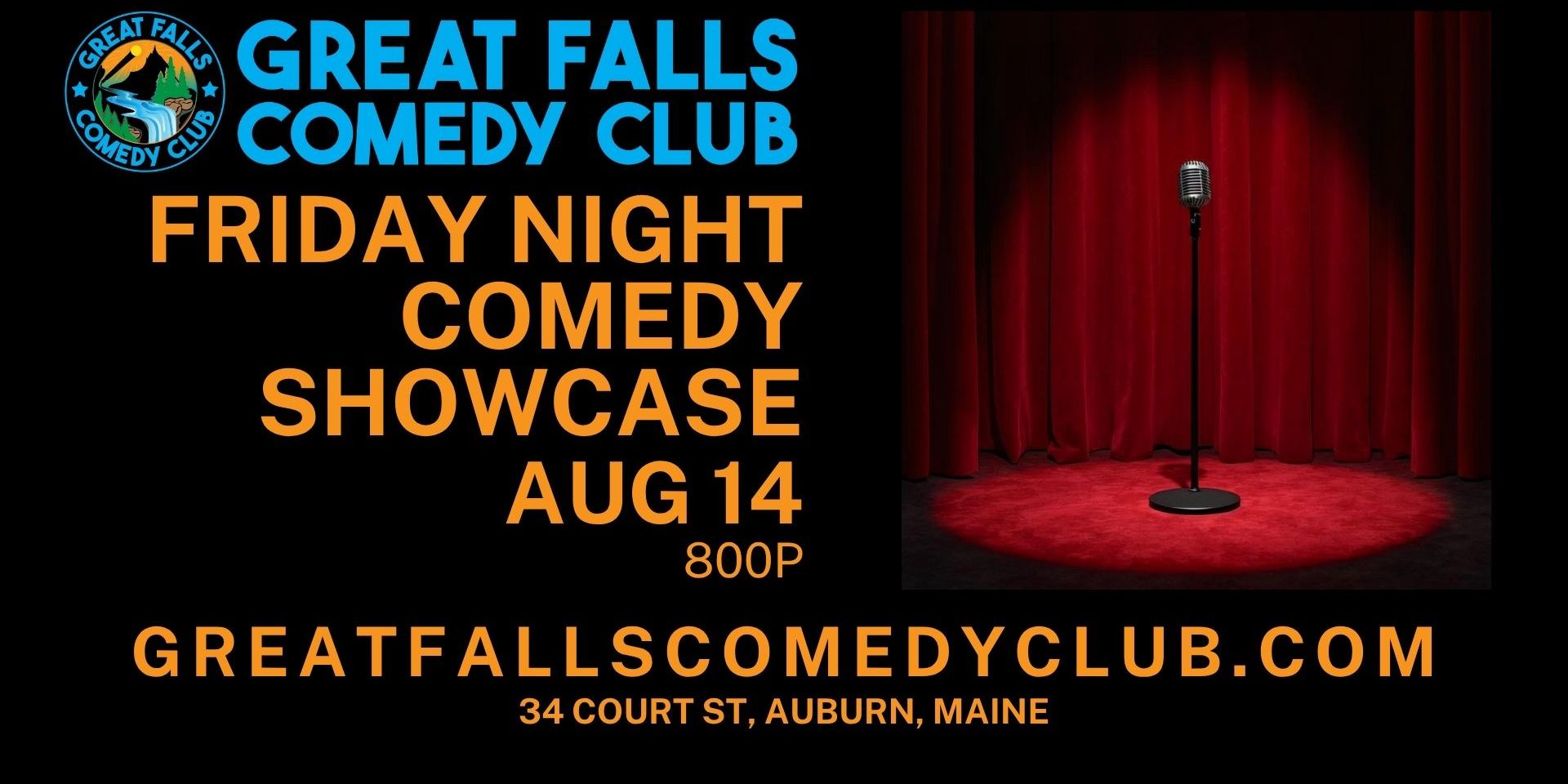 Friday Night Comedy Showcase at Great Falls Comedy Club