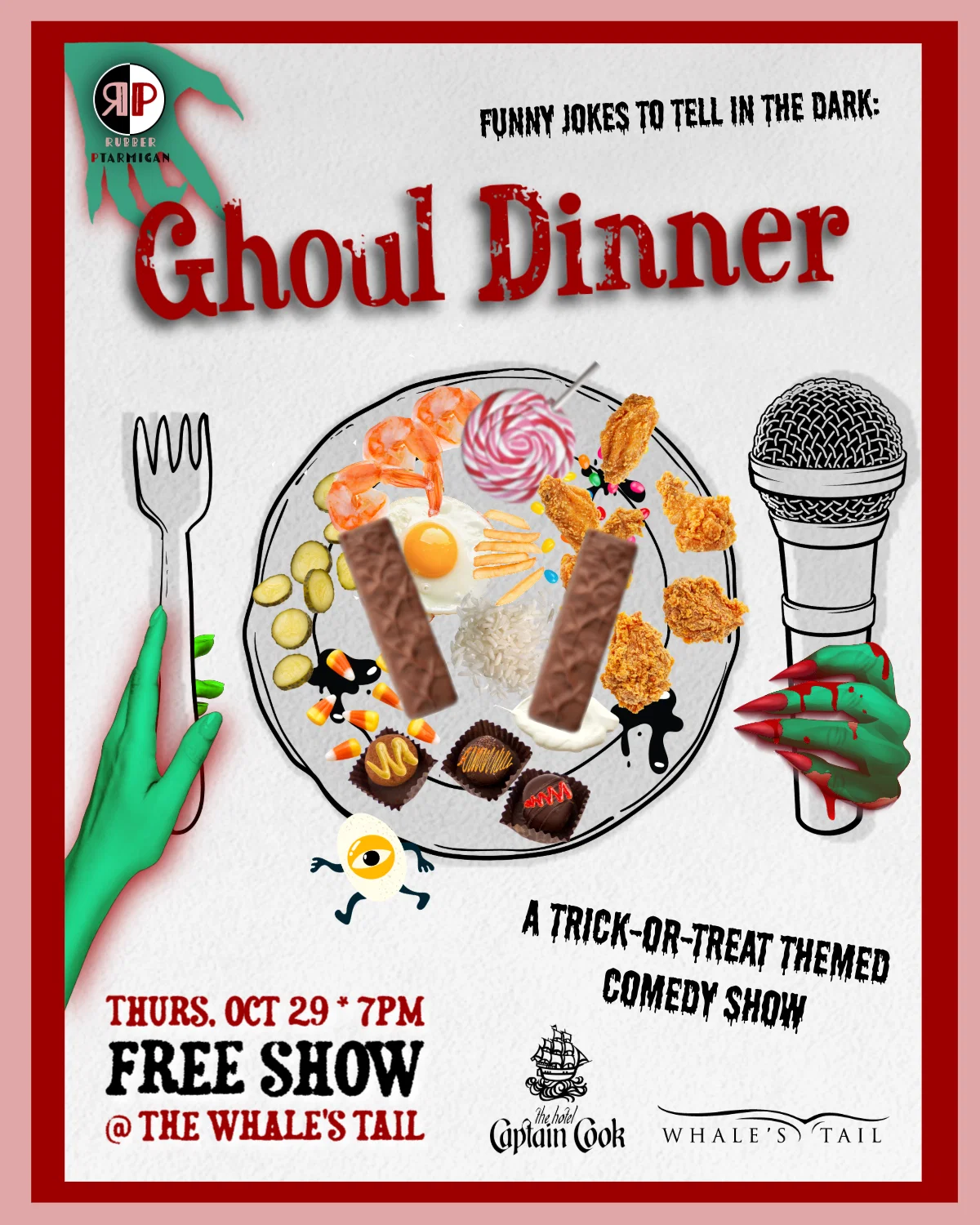 Ghoul Dinner at Rubber Ptarmigan Comedy