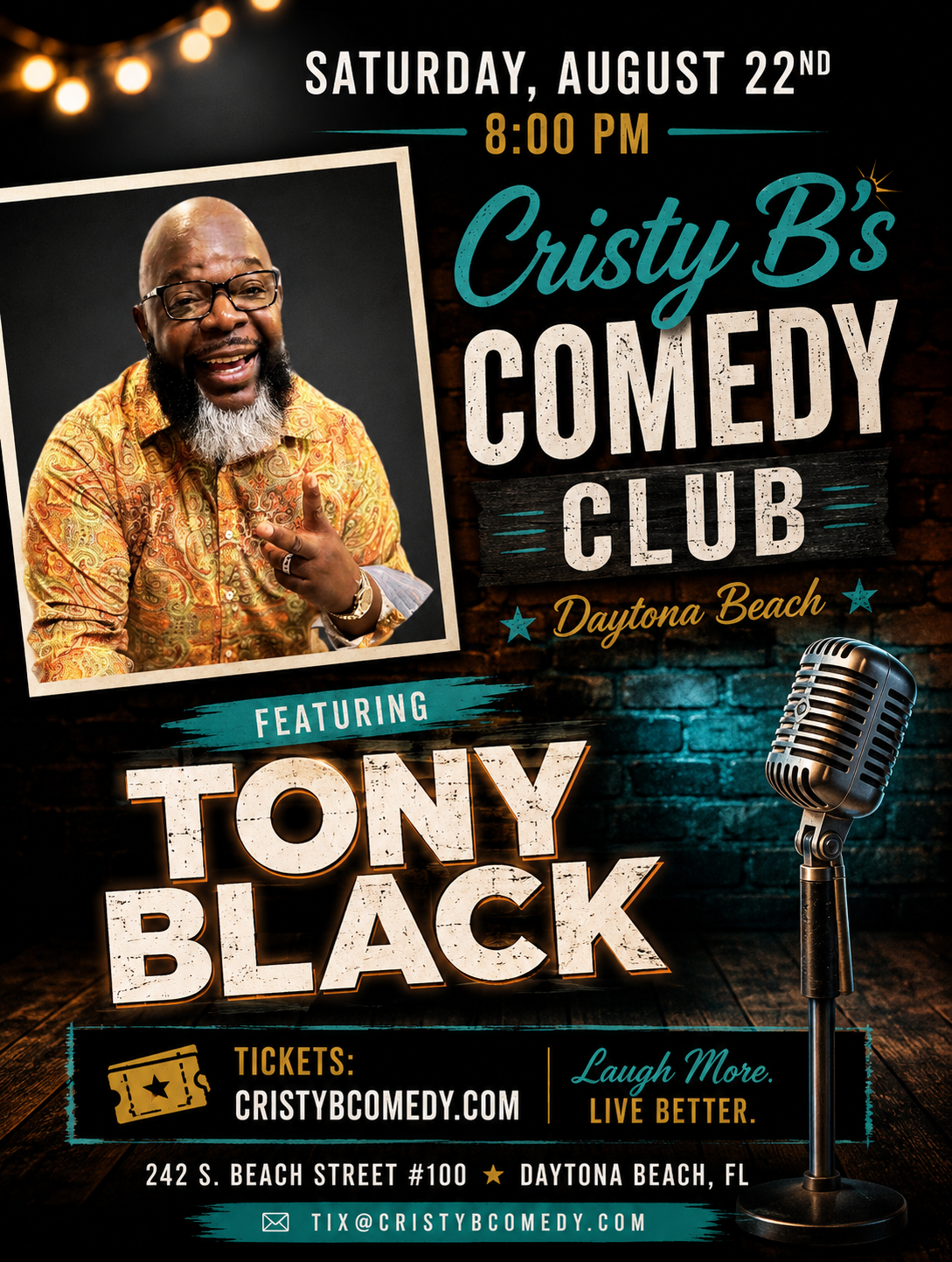 Tony Black at Cristy B's Comedy Club