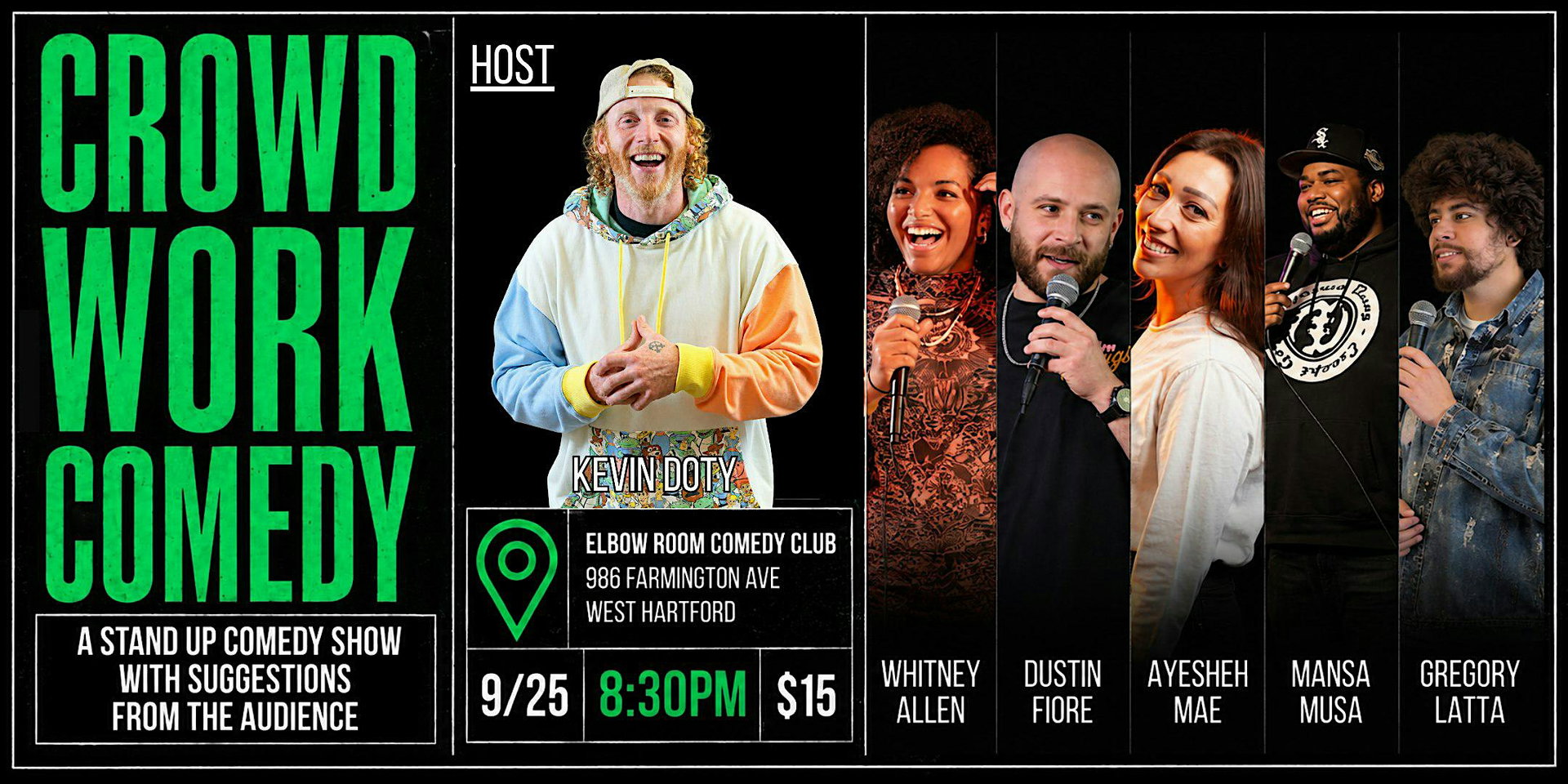 Crowd Work Comedy at Elbow Room Comedy Club