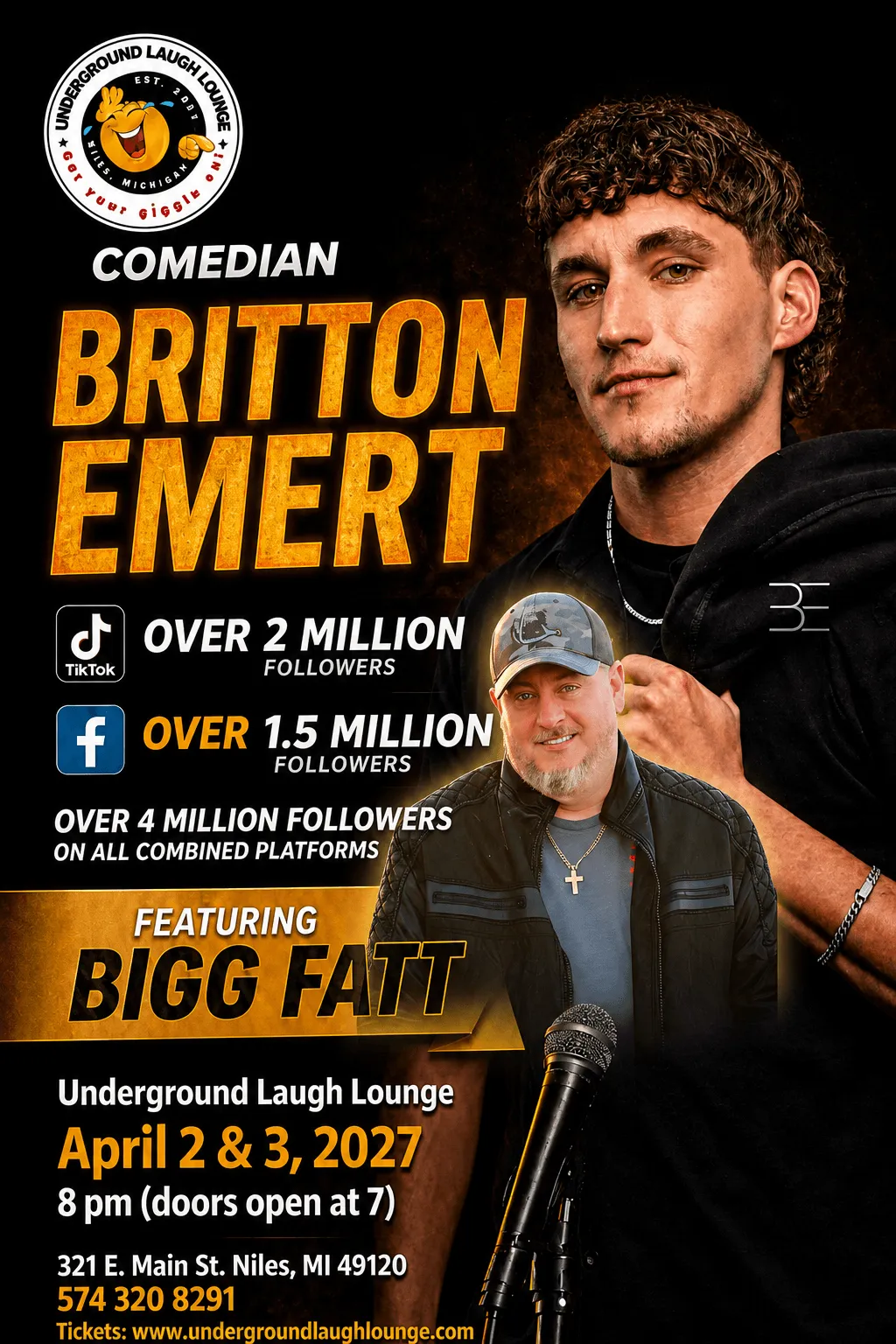 Britton Emert & Bigg Fatt at Underground Laugh Lounge