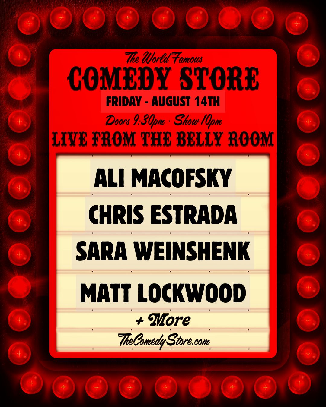 Sets from the Belly at The Comedy Store